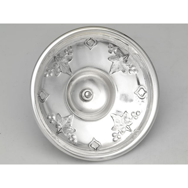 WMF Art Nouveau Silverplate Biscuit Barrel With Figural Maidens & Glass Liner, c.1900–1915 For Sale - Image 10 of 11