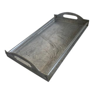 1930’s Wendell August Forge Hand Hammered Tray Sailing Trophy For Sale