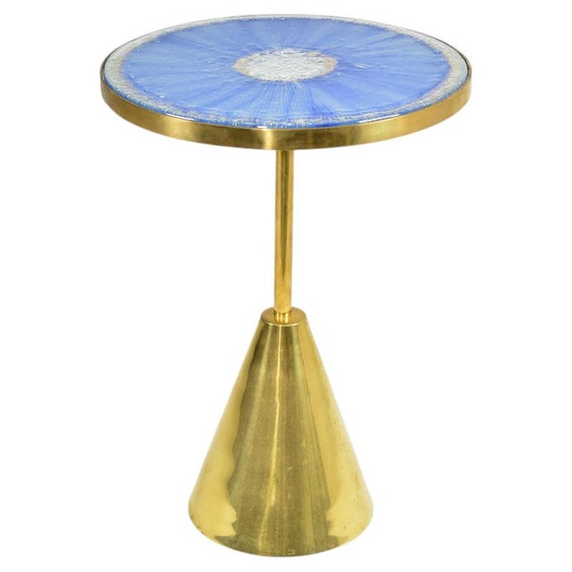 Halcyon M Trio of Tables in Brass by Jonathan Amar Studio, Set of 3 For Sale - Image 6 of 6