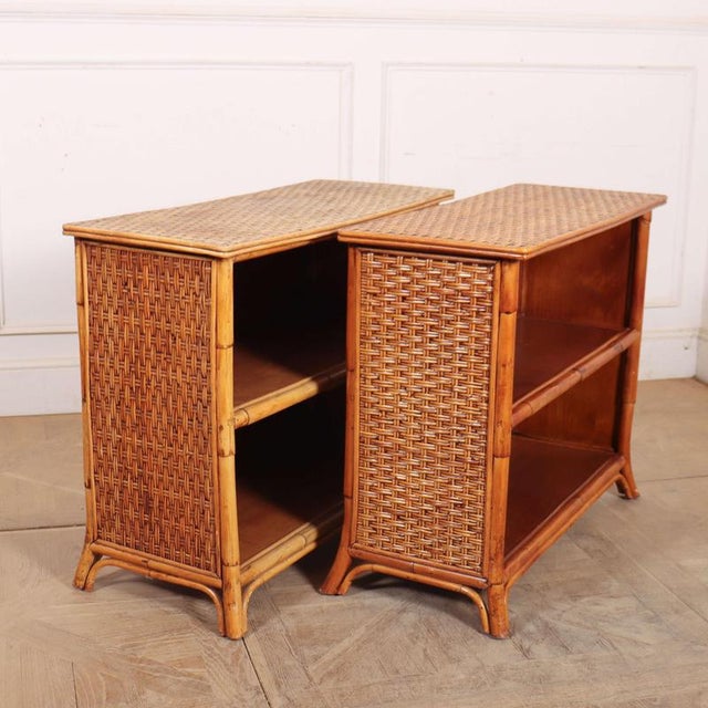Vintage French Low Bookcases, 1920s, Set of 2 For Sale - Image 13 of 16