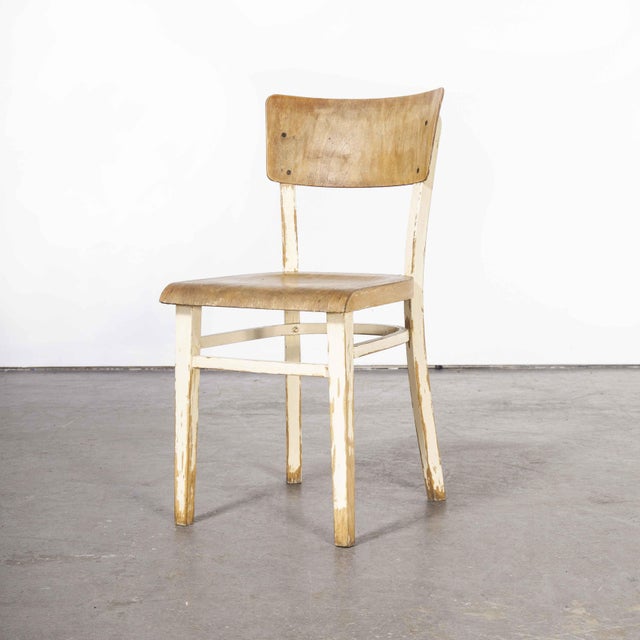 Cream Bentwood Dining Chairs from Thon, 1950s, Set of 4 For Sale - Image 8 of 18