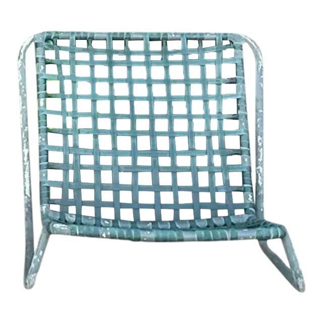 American Mid-Century Outdoor Aluminum Beach Chair For Sale