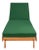 2020s Newport Chaise Lounge Chair with Side Table, Natural/Green Cushion For Sale - Image 5 of 12