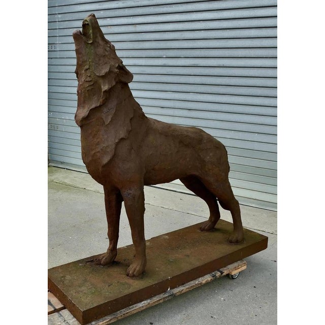 1970s Unknown, Howling Wolf, 1970s, Cast Iron For Sale - Image 5 of 11