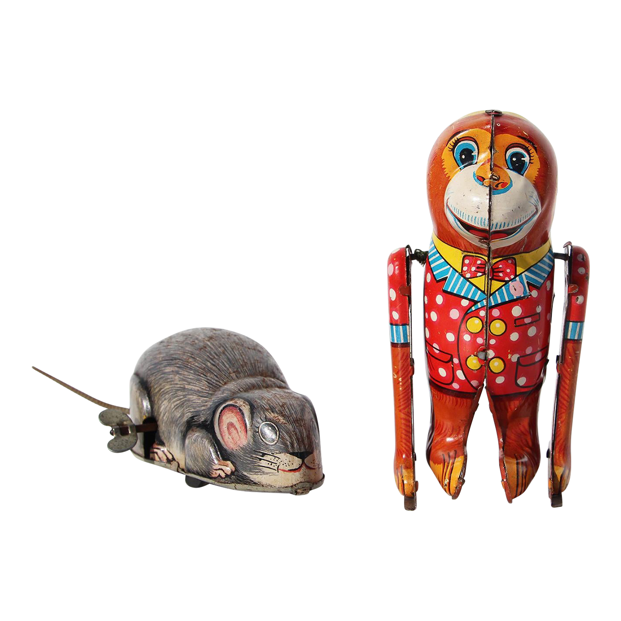 Vintage toy monkey アスティエ　オーナメント Vintage Toy Monkey Ornament With Cymbals and Wind-up Screw
