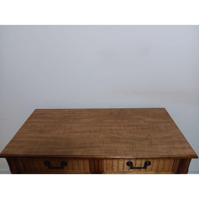 1980s Hollywood Regency by Broyhill Buffet Server Sideboard Honey For Sale - Image 5 of 10