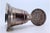 Metal Silver Bell with Edge Borders and Coin-Shaped Handle For Sale - Image 7 of 9