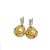 Gemstone Bochic “Orient” Vintage Sapphire & Golden Pearl Earrings Set 18K Gold & Silver For Sale - Image 7 of 8