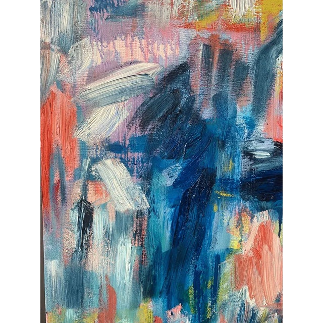 "I'll Meet You There" is a bright, joyful abstract oil painting by Monica Shulman that explore themes of self-reflection,...