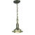 1970s Modern Hanging "Saturn" Light, Thick Glass Disc, Nickel Hardware For Sale