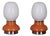 Vintage Italian Glass Table Lamps, 1970s, Set of 2 For Sale