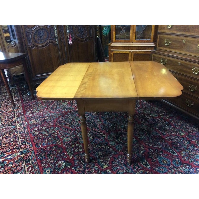1930s Antique Drop Leaf Table, Maple Dining Table For Sale - Image 5 of 11