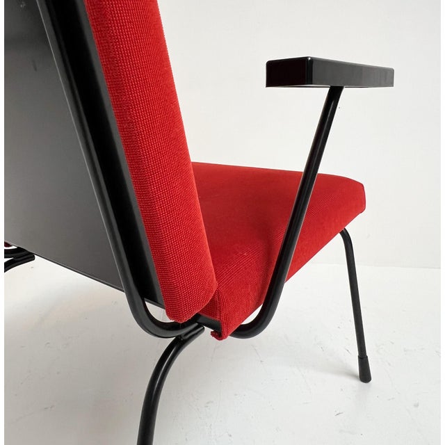 Black Gispen 1407 Armchair by Wim Rietveld, 1950s For Sale - Image 8 of 11