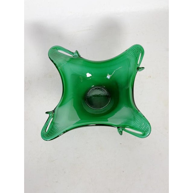 Green Glass Ashtray, France, 1960 For Sale - Image 4 of 8