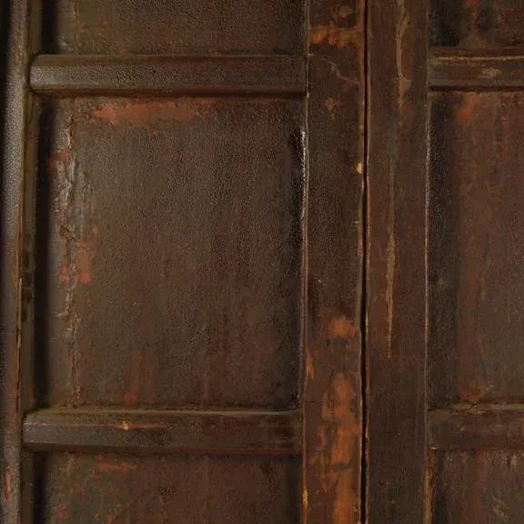 Pair of Mid 19th Century Black Lacquer Courtyard Doors For Sale - Image 4 of 5