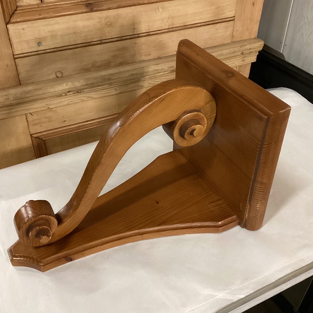 Vintage Wood Wall Shelf From England For Sale - Image 10 of 12