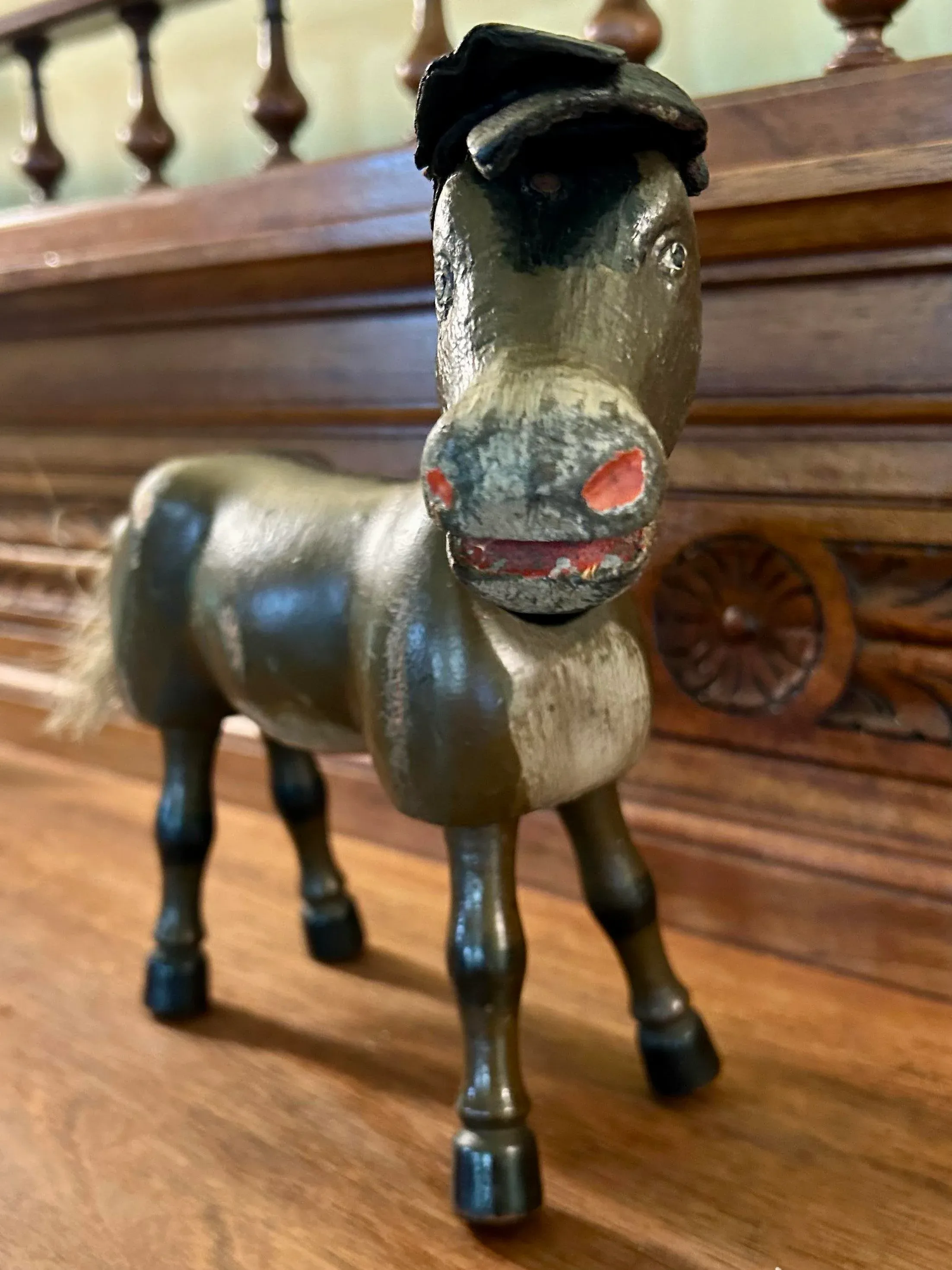 Jouet Ancien Schoenhut Humpty Dumpty Circus Ane Donkey, à Réparer, USA