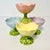 Vintage Boho Chic Trompe L’Oeil Buttercup Pedestal Bowls, MacKenzie-Child’s Style - Set of 4 For Sale - Image 14 of 14
