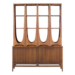 Broyhill Brasilia Mid Century Walnut Room Divider For Sale