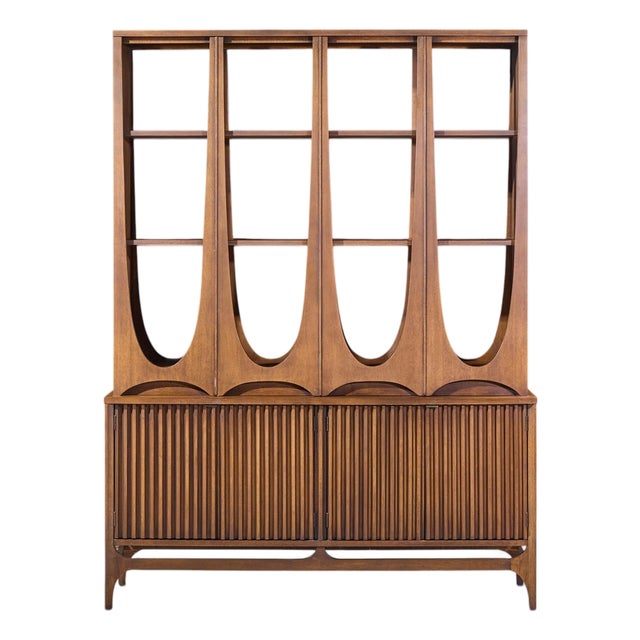 Broyhill Brasilia Mid Century Walnut Room Divider For Sale