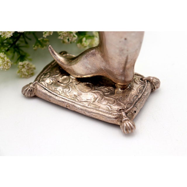 Metal Silver Boot Toothpick Holder For Sale - Image 7 of 8