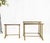 Set of MCM Solid Brass Faux Bamboo Glass Top Nesting Side End Tables Stands For Sale - Image 11 of 15