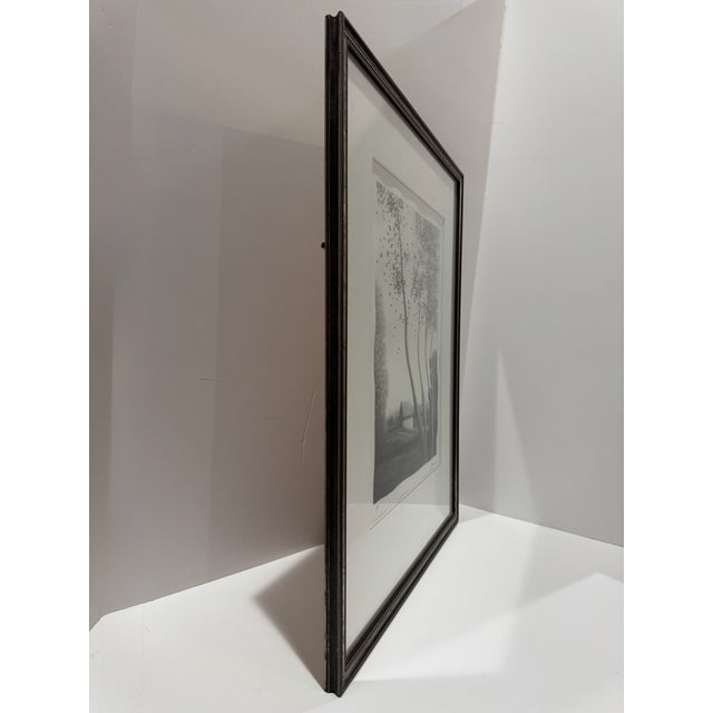 Late 20th Century Robert Kipniss Signed Ap Black & White Landscape Lithograph Framed For Sale - Image 9 of 10