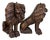 Antique Renaissance Revival Italian Hand-Carved Wooden Lions, 1890s, Set of 2 For Sale