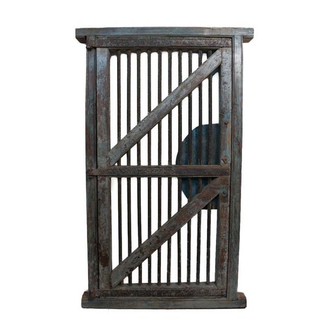 Mid-Century Modern Wood & Iron Wine Cellar Door For Sale - Image 3 of 10