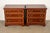 A beautiful pair of Georgian or Chippendale style nightstands or bachelor chests of drawers By Baker Furniture USA, Circa...