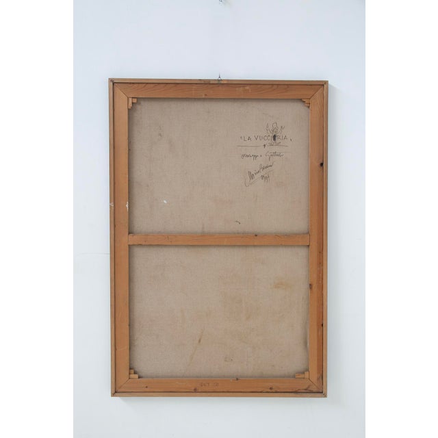 Mario Berrino, La Vucciria, 1991, Oil on Canvas, in Very Good conditions. Designed 1990 to 1999 This piece has an...