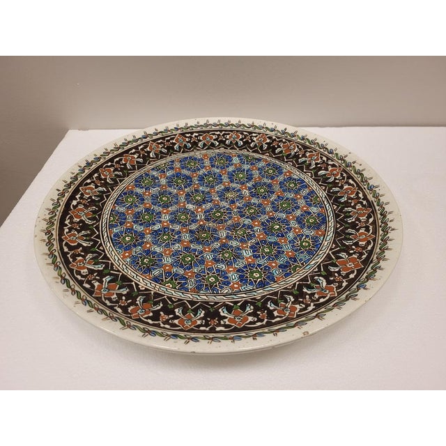 Aqua Turkish Ceramic Dish, 1950s For Sale - Image 8 of 18