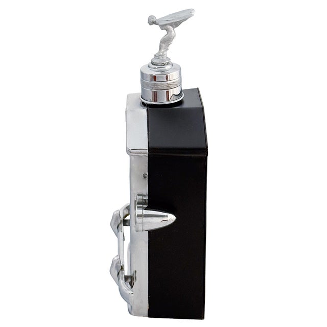 Chrome Mid 20th Century Rolls Royce Radiator - Vintage Novelty Drinks Flask Decanter Music Box For Sale - Image 8 of 15