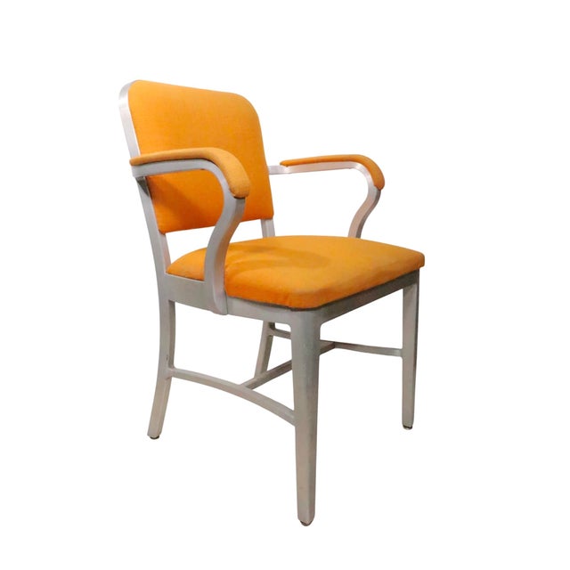 Orange Mid 20th Century Classic Aluminum Armchair by GoodForm For Sale - Image 8 of 10