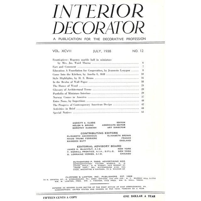 CLEGG, Merritt A. [editor] [64] pp. Clifford & Lawton, Inc., Publishers 1938 9 1/4" x 6 1/4" Stapled wrap