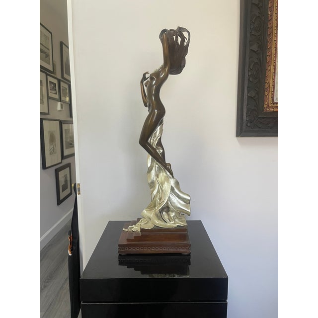 Italian "Primavera" Bronze Sculpture by Angelo Basso For Sale - Image 3 of 10