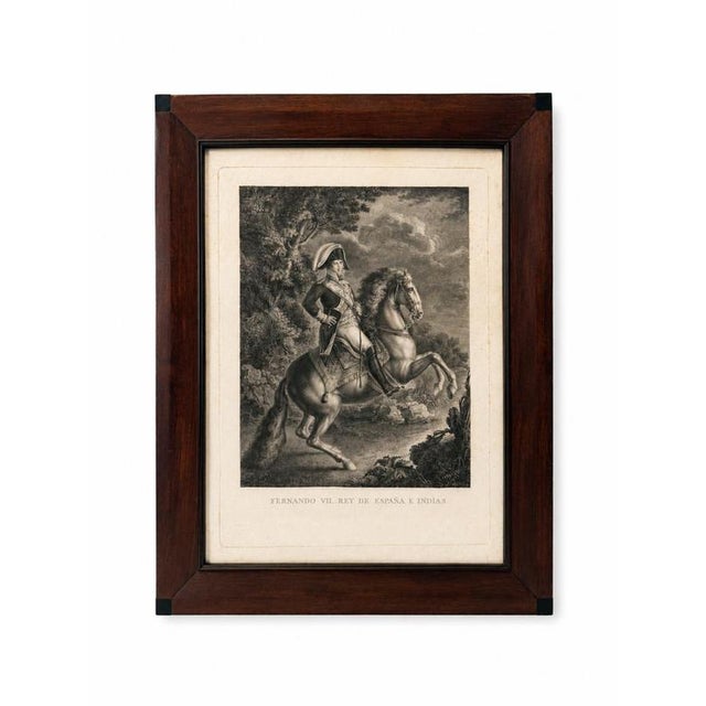 Tmãs Lopes, Ferdinand VII King of Spain and the Indies, 20th Century, 1920s, Engraving For Sale - Image 6 of 6