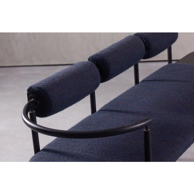 Vintage Steel and Fabric Bench, Italy, 1990s For Sale - Image 10 of 16