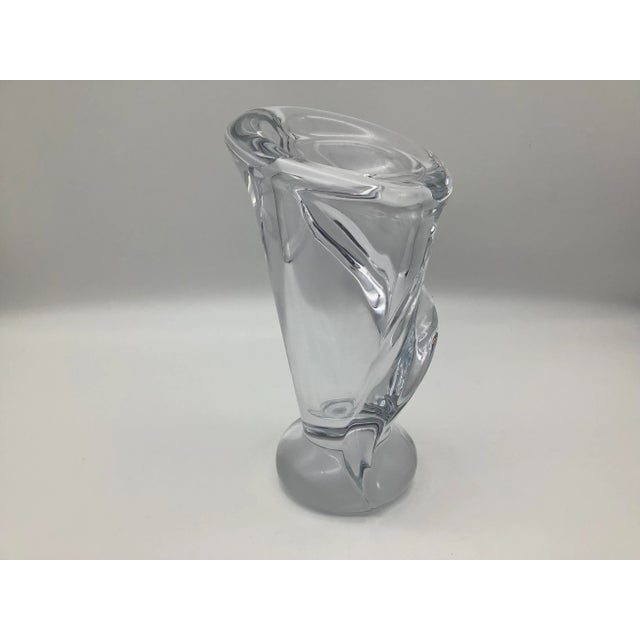 Vintage Mid 20th Century French Crystal Vase For Sale In Sacramento - Image 6 of 13