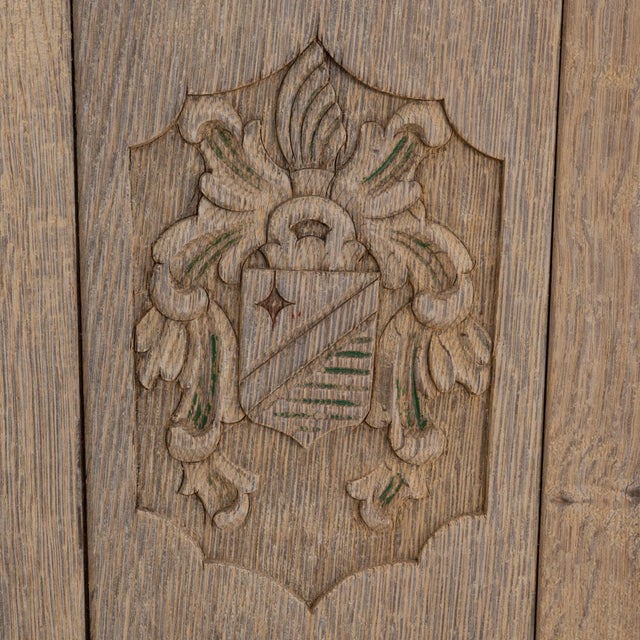 1970s French Carved Oak Armchairs With Upholstered Seats - A Pair For Sale - Image 13 of 18