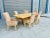 1970s Mid Century Faux Burl Wood Dining Room Set of 7 For Sale - Image 4 of 12