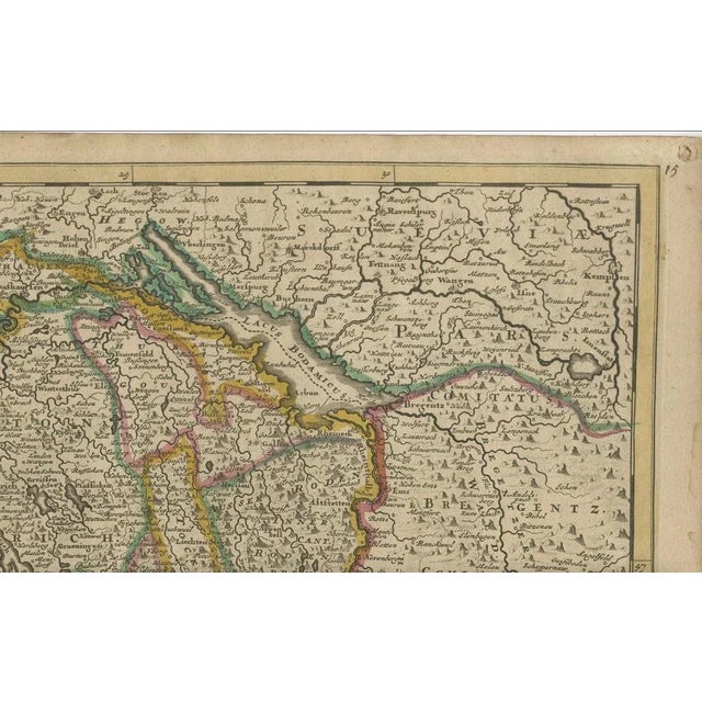 Map of Switzerland by Justus Danckerts, 1690 For Sale - Image 9 of 11