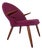 Purple Teak Armchair by Kurt Olsen for Glostrup, Denmark, 1950s For Sale