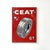 Italian mid-century modern red graphic Ceat advertising sign, 1950s Rectangular aluminum sign or billboard. It features an...