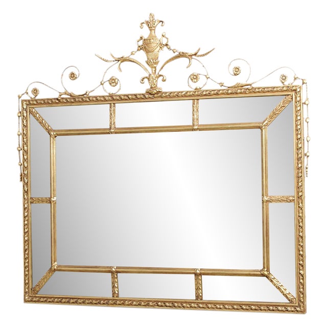 Friedman Brothers Gilt Gold Horizontal Wall Mirror For Sale
