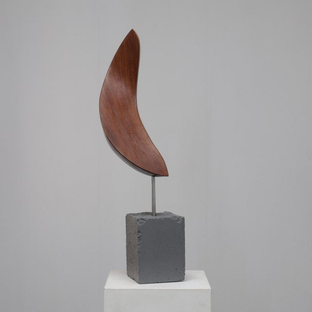 This elegant abstract sculpture by dutch artist ineke van zuuren beautifully demonstrates her fascination with organic...