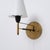 Italian Brass and Opaline Glass Wall Sconces, 1950s, Set of 2 For Sale - Image 12 of 13
