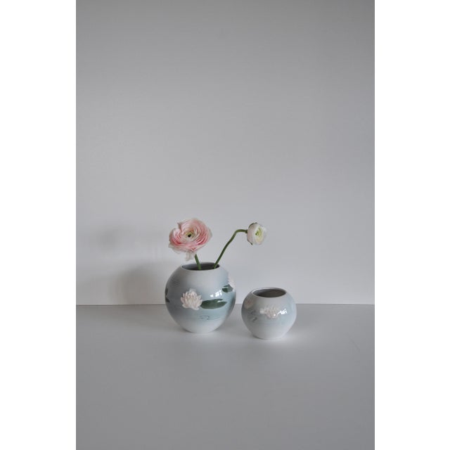 Water Lily Series Vases from Bing & Grøndahl, 1930s, Set of 2 For Sale - Image 11 of 12