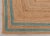Turquoise Blue Double Border Rectangle Jute Handmade Rug 3'x5' Ft. For Sale - Image 4 of 13