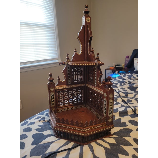 Chocolate Mid 20th Century Corner Shelf For Sale - Image 8 of 11